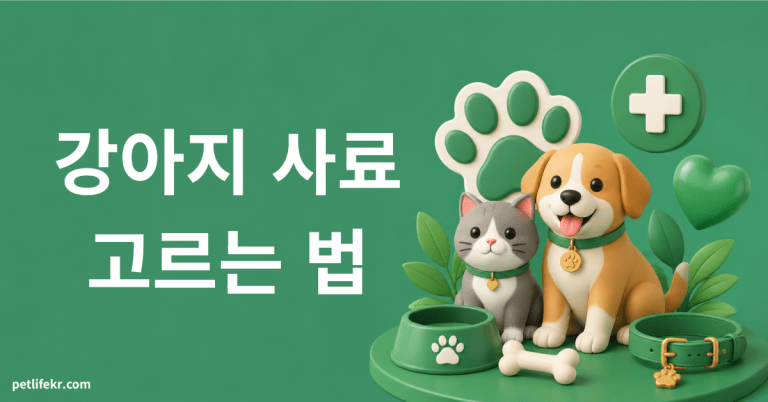 강아지 사료 고르는 법