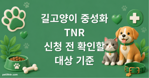 길고양이 중성화 TNR 신청 방법과 대상 기준 (2026) 2 길고양이 중성화