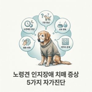 ai thumbnail minimal 노령견 인지장애 치매 증상 5가지 자가진단 1789698967